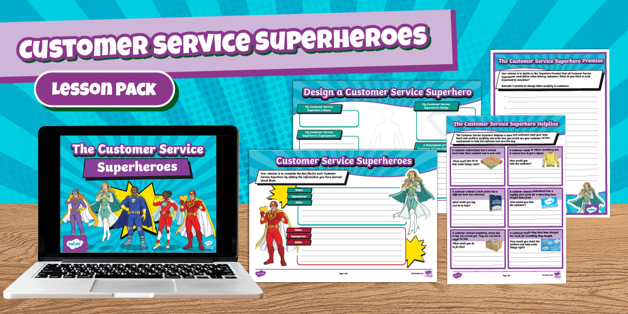 Customer Service Superheroes Activities