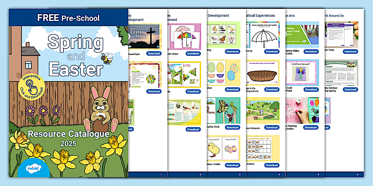 FREE PreSchool Spring and Easter Resource Catalogue