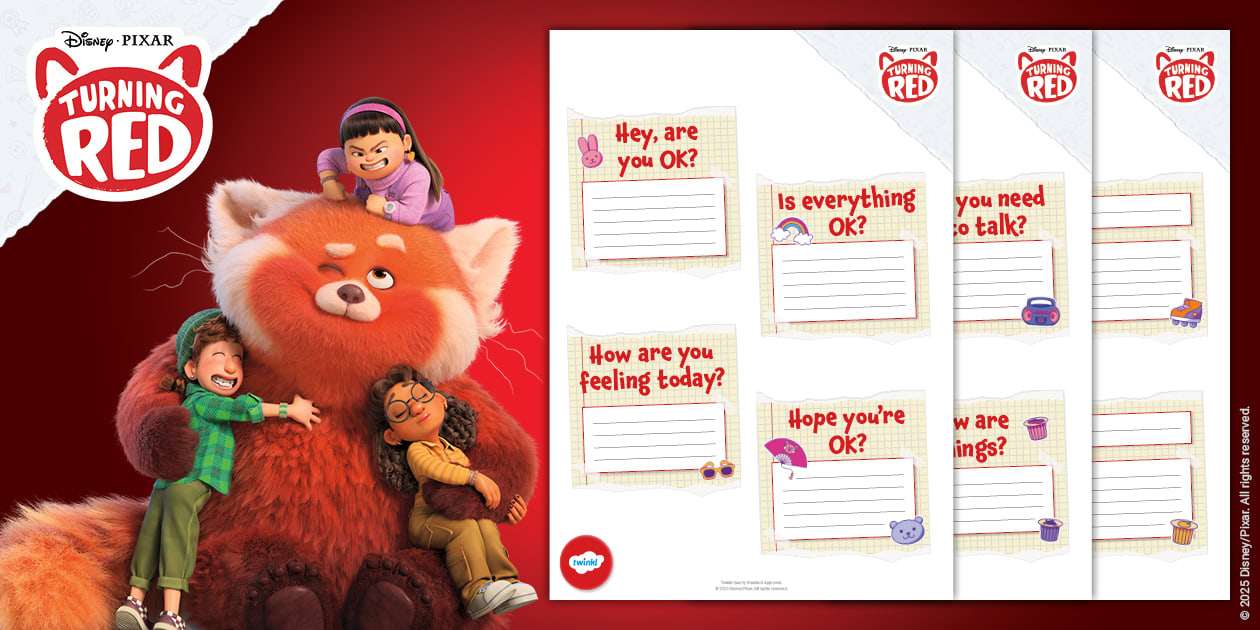 Turning Red: Are You OK? Notelets