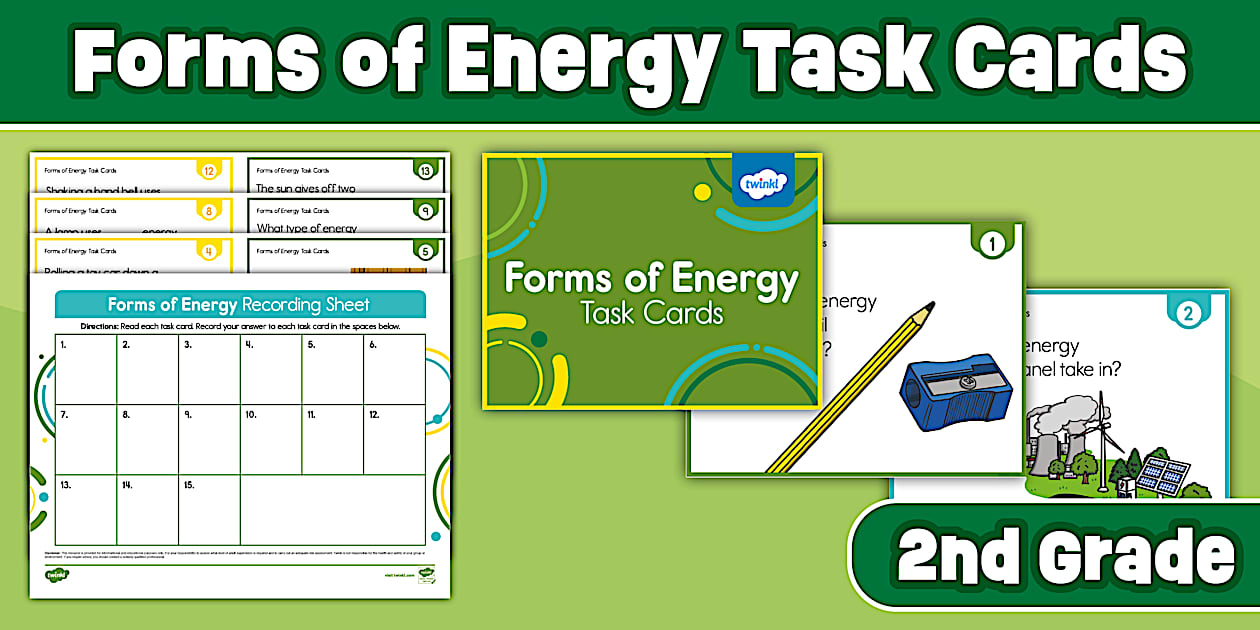 Second Grade Forms of Energy Card Sort Activity | Twinkl USA