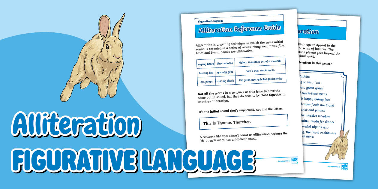Y5 6 Figurative Language Activity Reference Sheet Alliteration