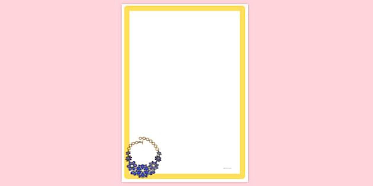 Simple Chain Necklace Page Border | Page Borders | Twinkl