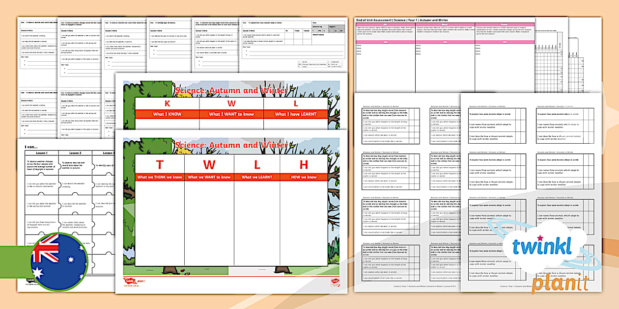 Year 1 Science Autumn and Winter Assessment Pack - Twinkl