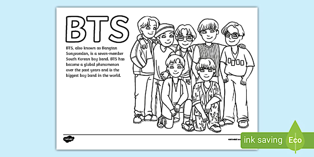 사람 색칠하기 | BTS 색칠 공부 도안 | 프린트