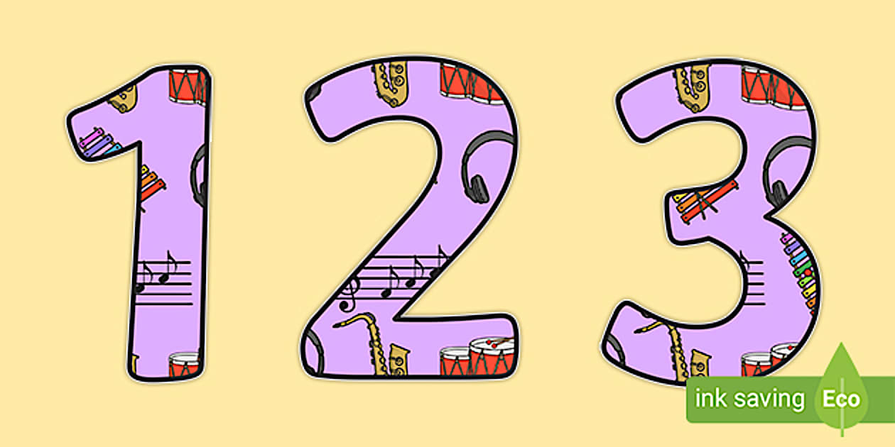 👉 Music and Listening Area Themed Display Numbers