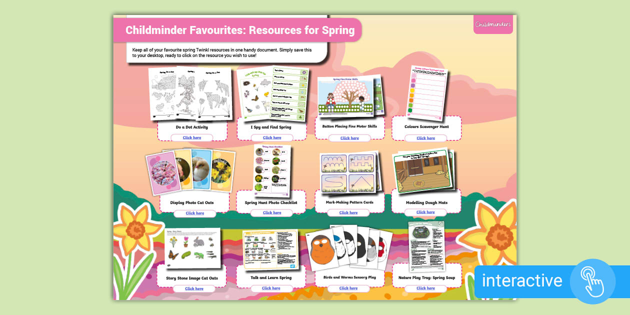 Childminder Favourites: Resources for Spring - Twinkl - KS1