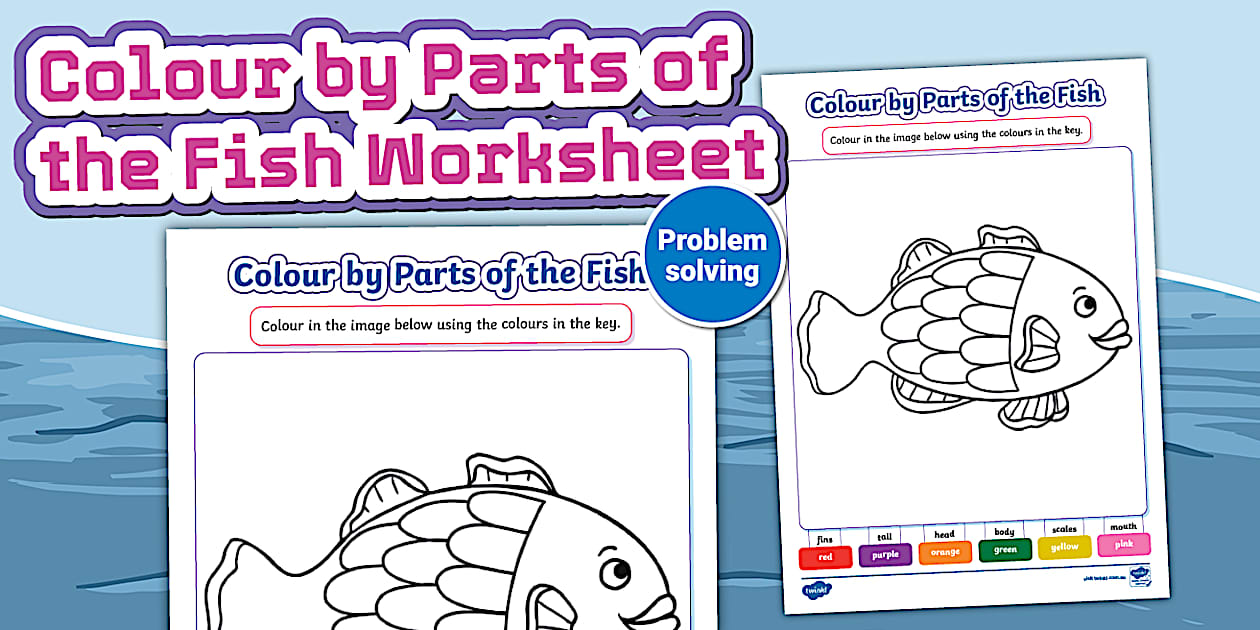 Colour by Parts of the Fish Worksheet