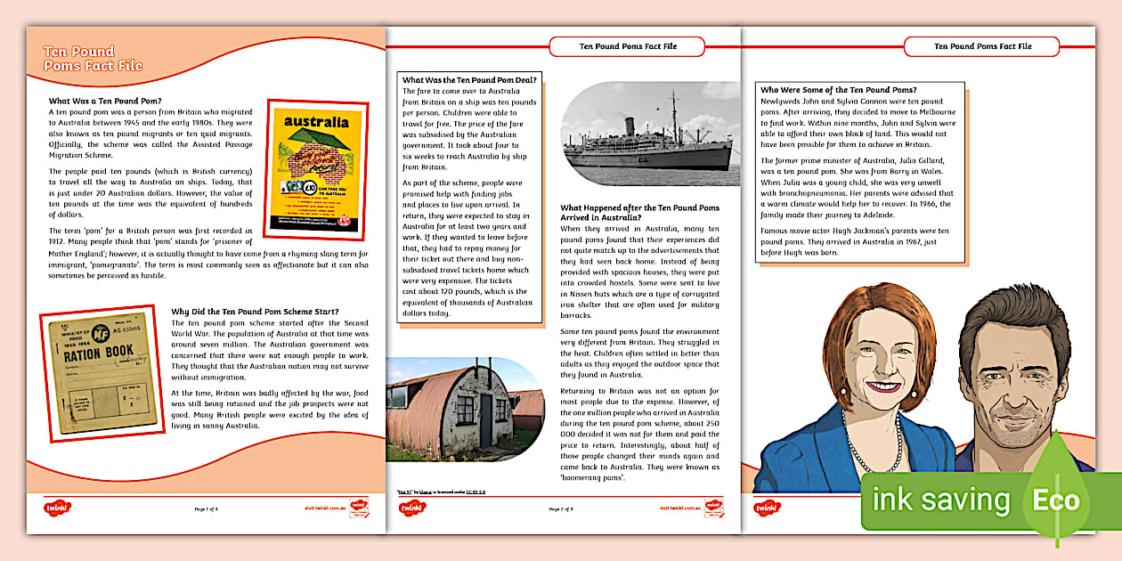 Ten Pound Poms Fact File (teacher made) - Twinkl