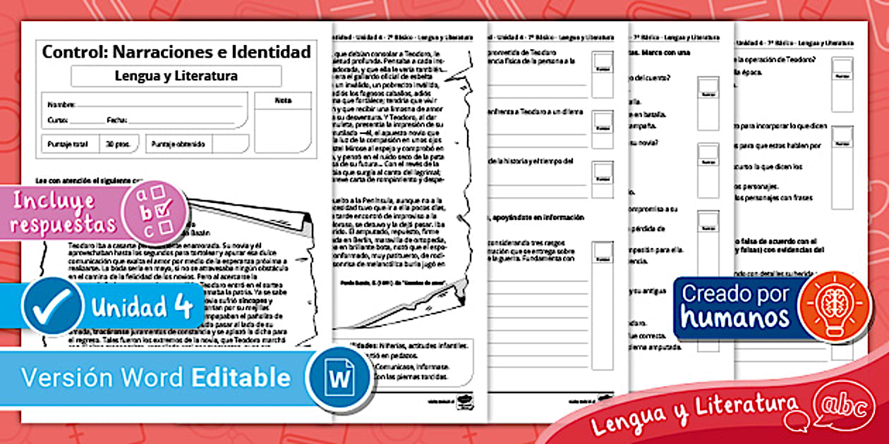 Unidad 4 | Identidad | 7º Básico | Lengua y Literatura