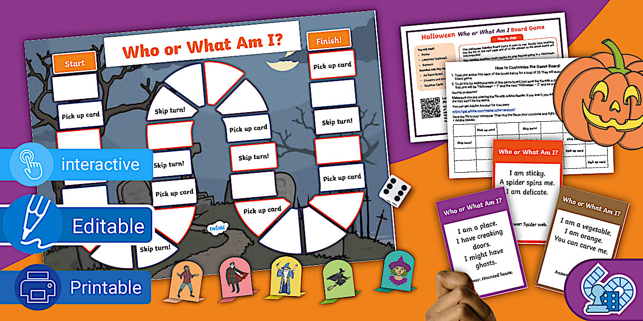 Halloween Description Game - Who or What Am I Halloween