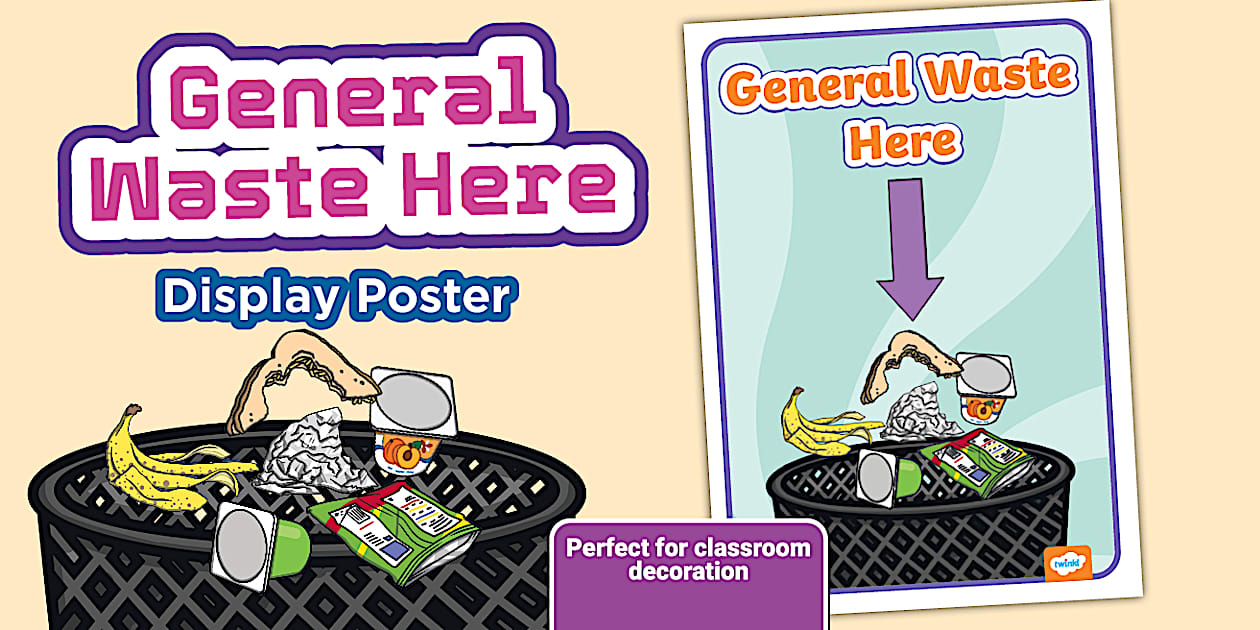 General Waste Include General Waste Here Display Poster