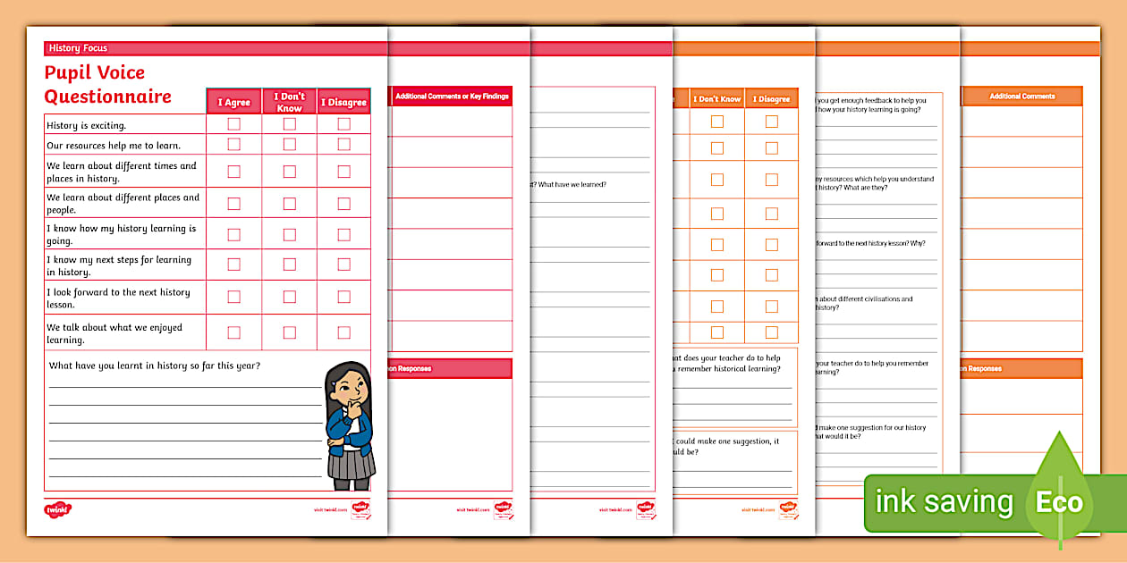 History Pupil Voice Pack (teacher made) - Twinkl