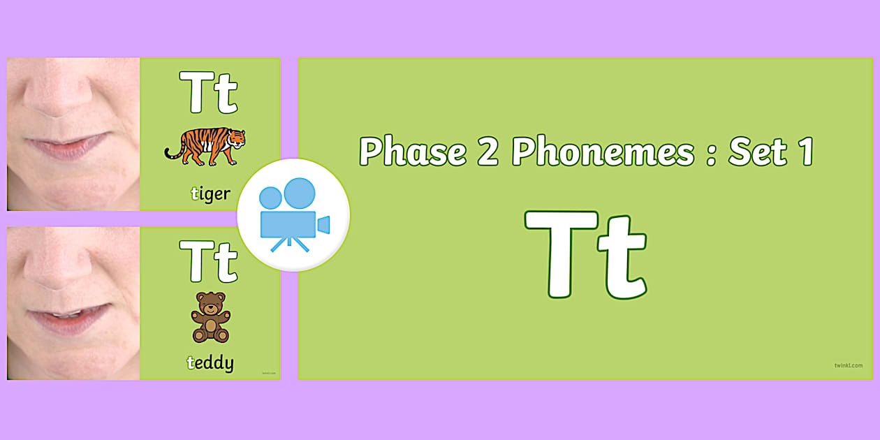 Phase 2 Phonemes : Set 1 't' Video (Teacher-Made) - Twinkl