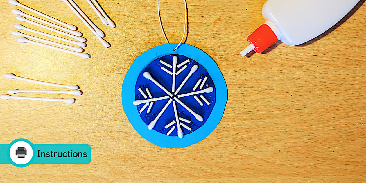 Cotton Bud Snowflake | Winter Crafts