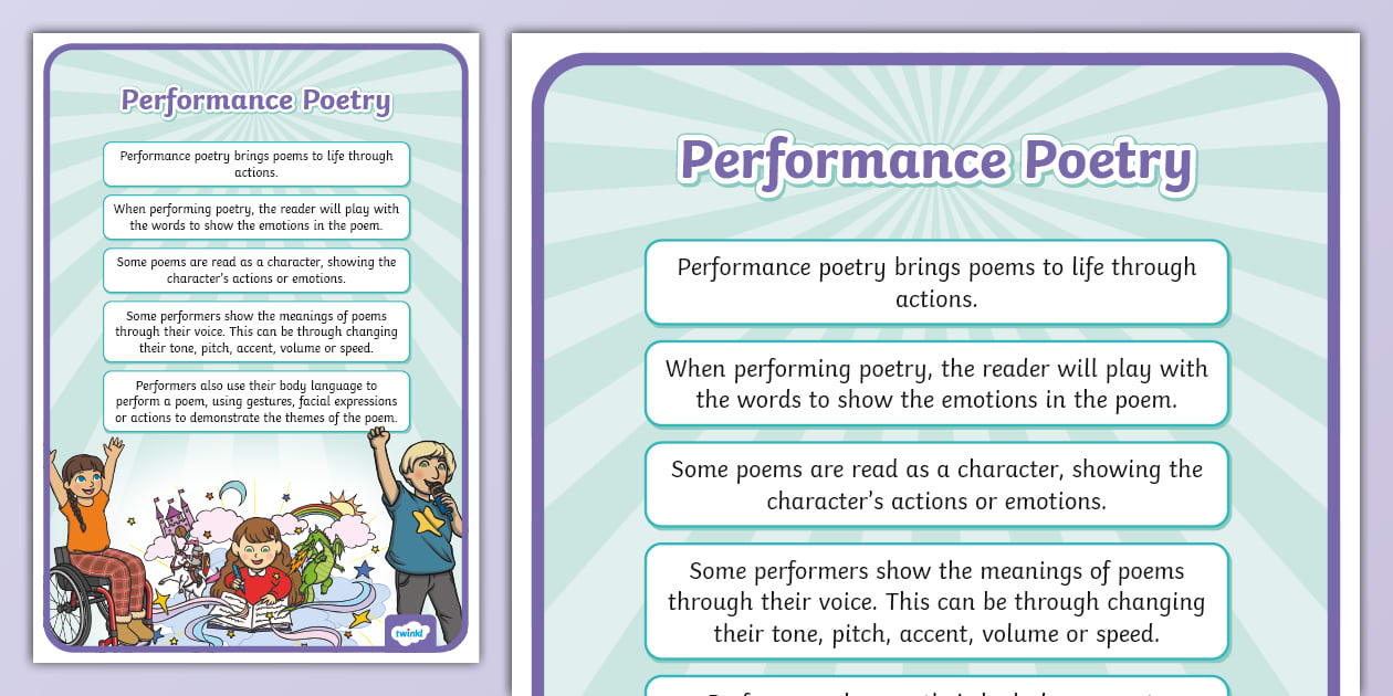 What Is Performance Poetry? Display Poster
