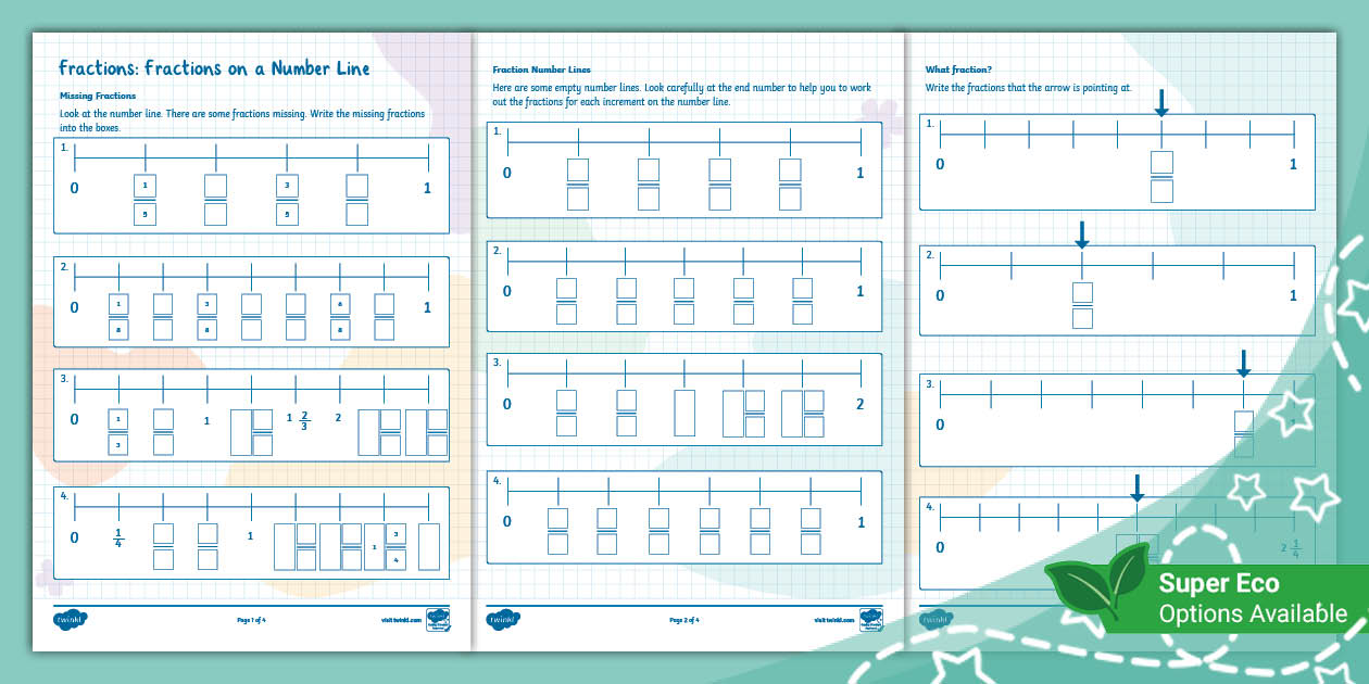 Fractions: Fractions on a Number Line (Ages 7 - 8) - Twinkl