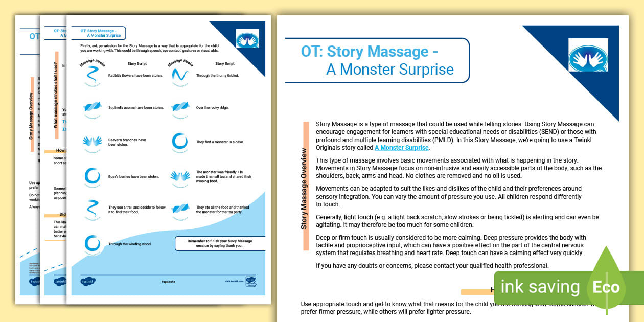 FREE! Story Massage Programme A Monster Surprise