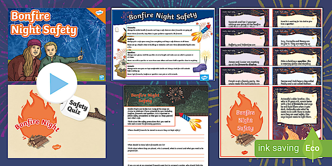 Bonfire Night Safety KS2 PowerPoint & Activity Pack | Twinkl