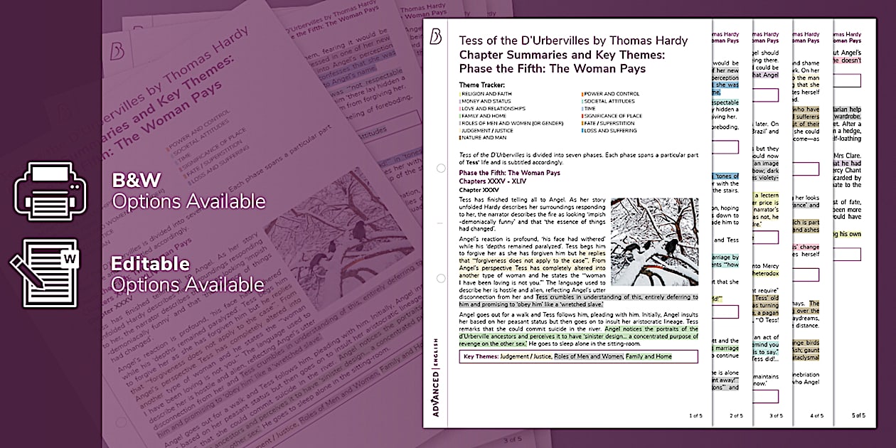 Tess of the D'Urbervilles Chapter Summaries - Phase the Fifth