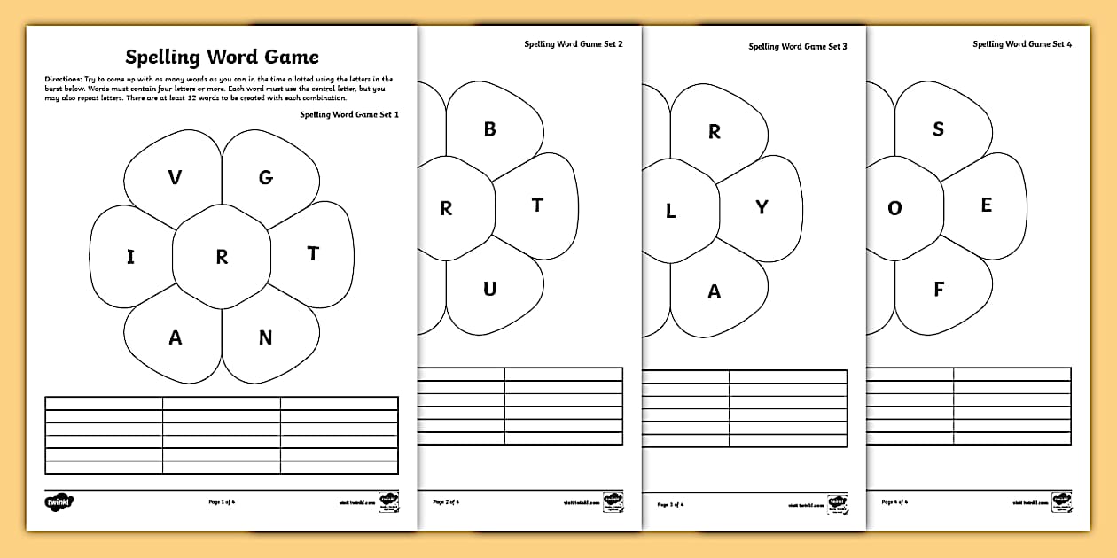 word game for grade 6