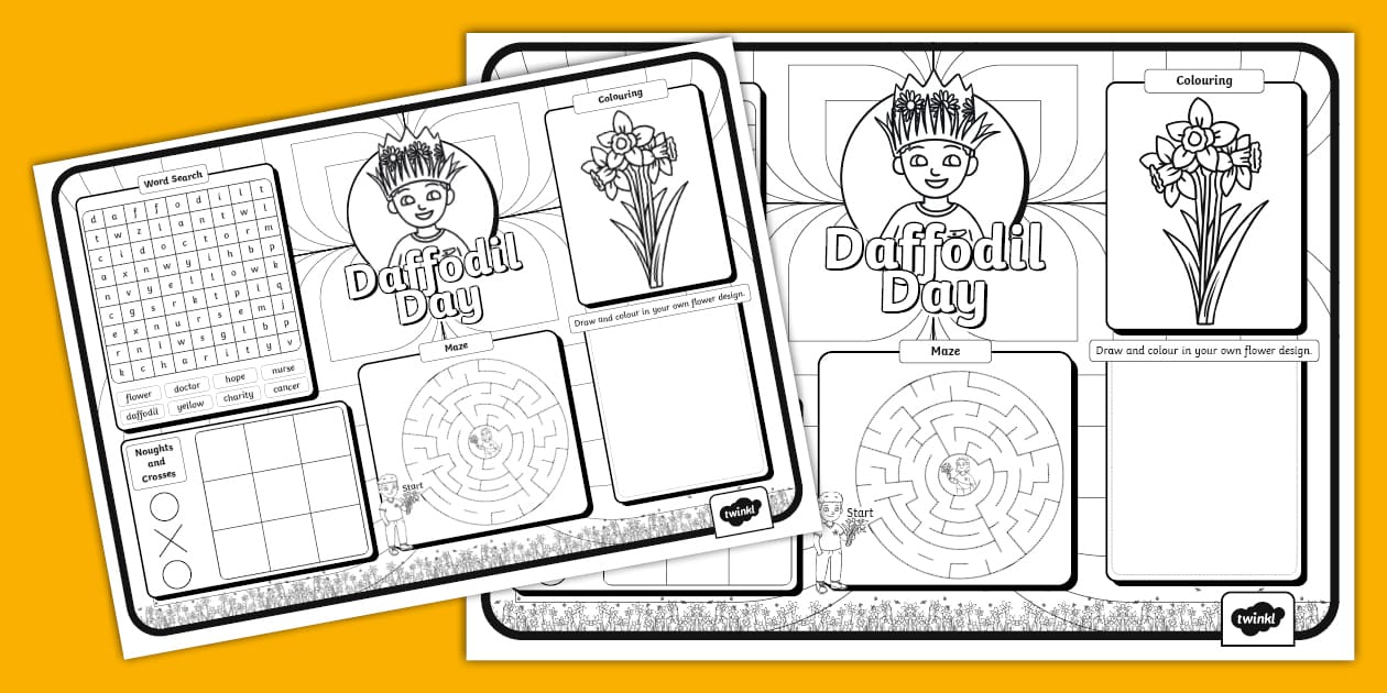 Daffodil Day Activity Mat F2 (TeacherMade) Twinkl — free download