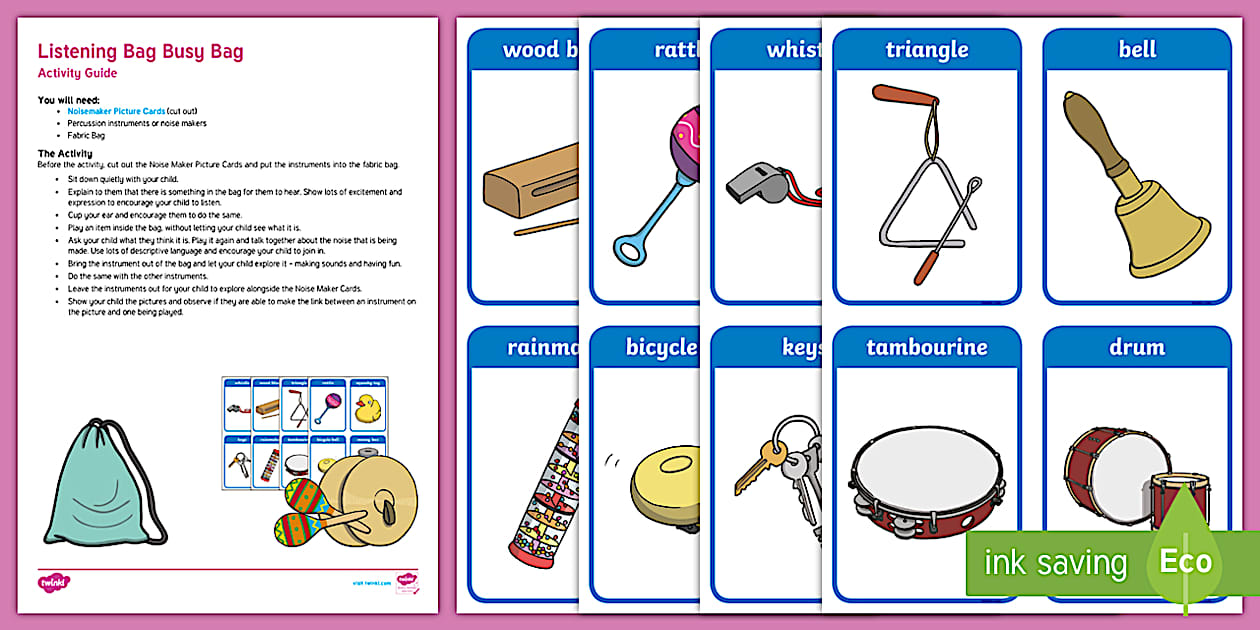 Listening Bag Busy Bag Resource Pack for Parents