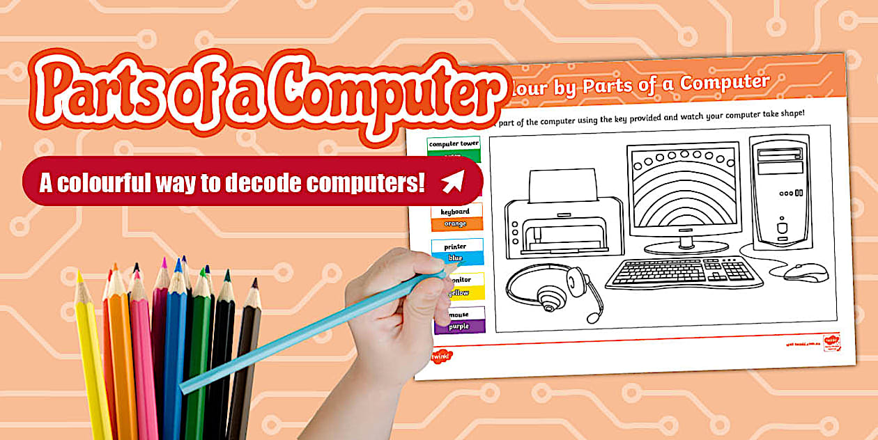 * NEW * Colour by Parts of a Computer Worksheet