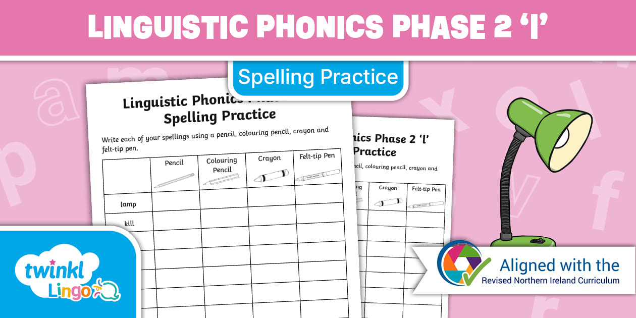 Linguistic Phonics Phase 2 ‘l’ - Spelling Practice