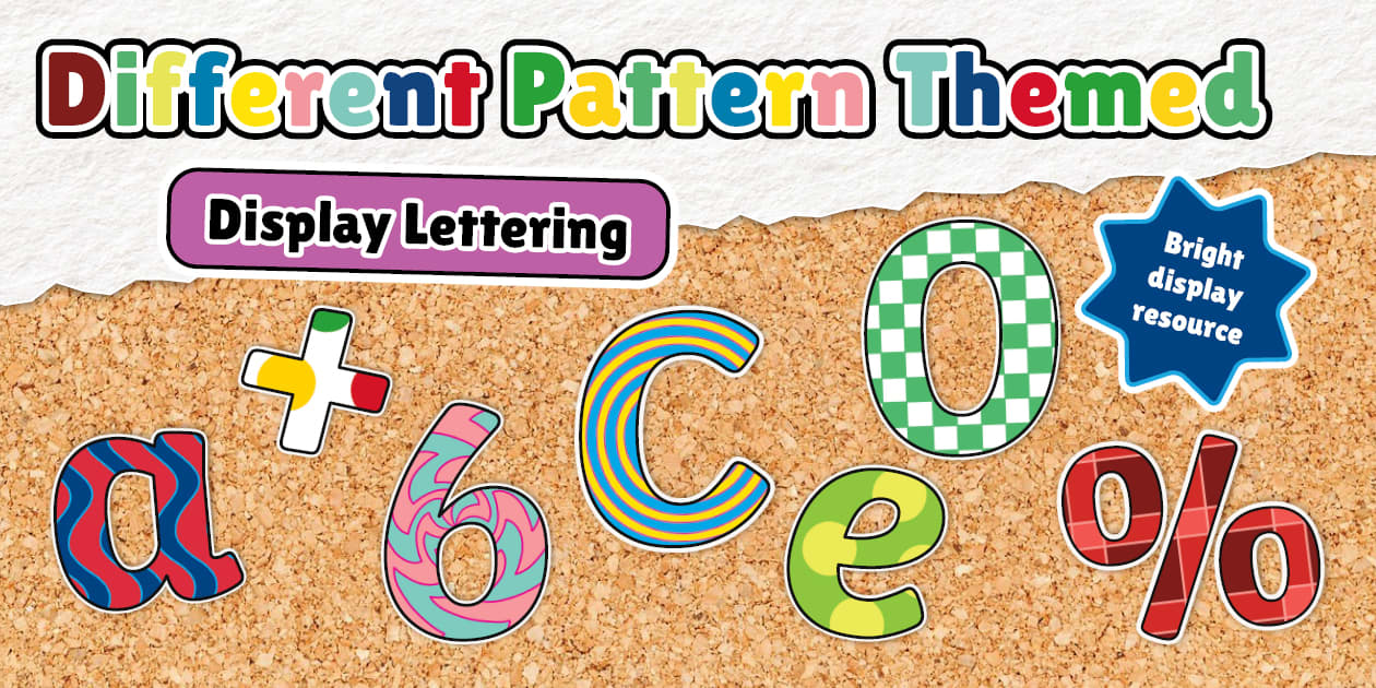 Instructions Display Lettering Different Pattern Themed Display Lettering