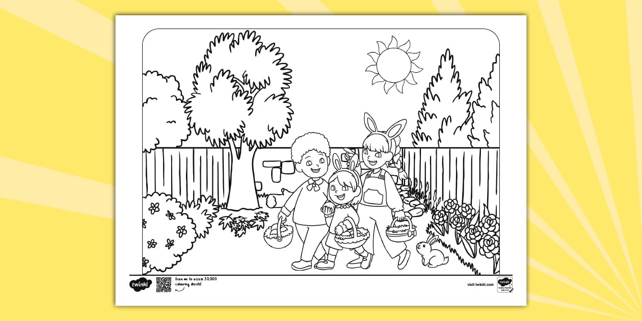 Easter Week Colouring Page - Twinkl - KS1 - Twinkl
