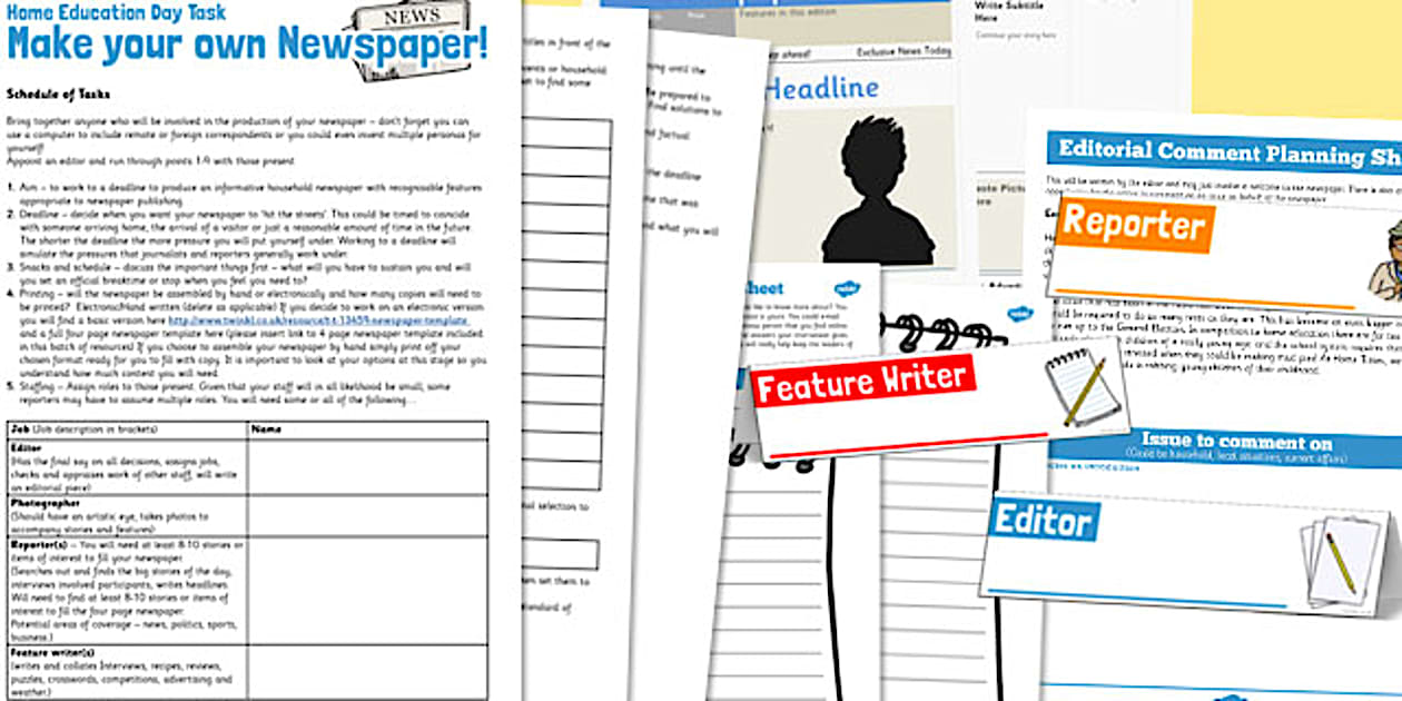 Make Your Own Newspaper Pack | Twinkl Resources - Twinkl