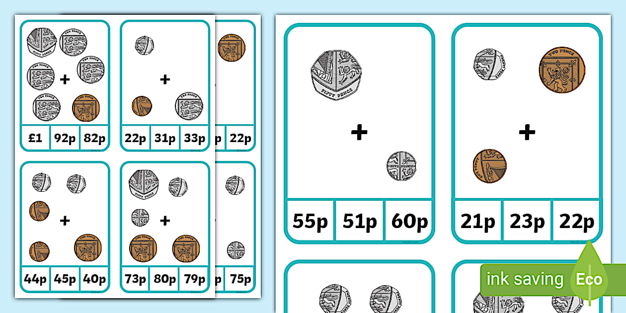 👉 Coin Peg Cards within £1 - Twinkl - KS1 (teacher made)