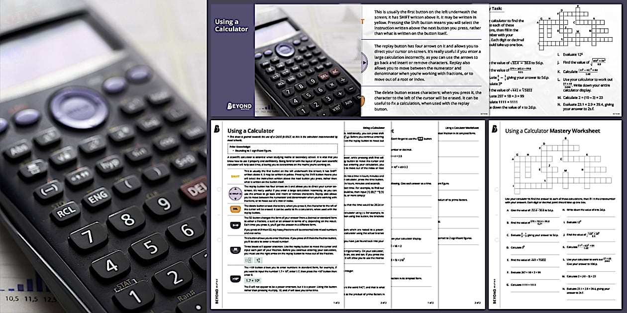  Using A Calculator Resource Pack