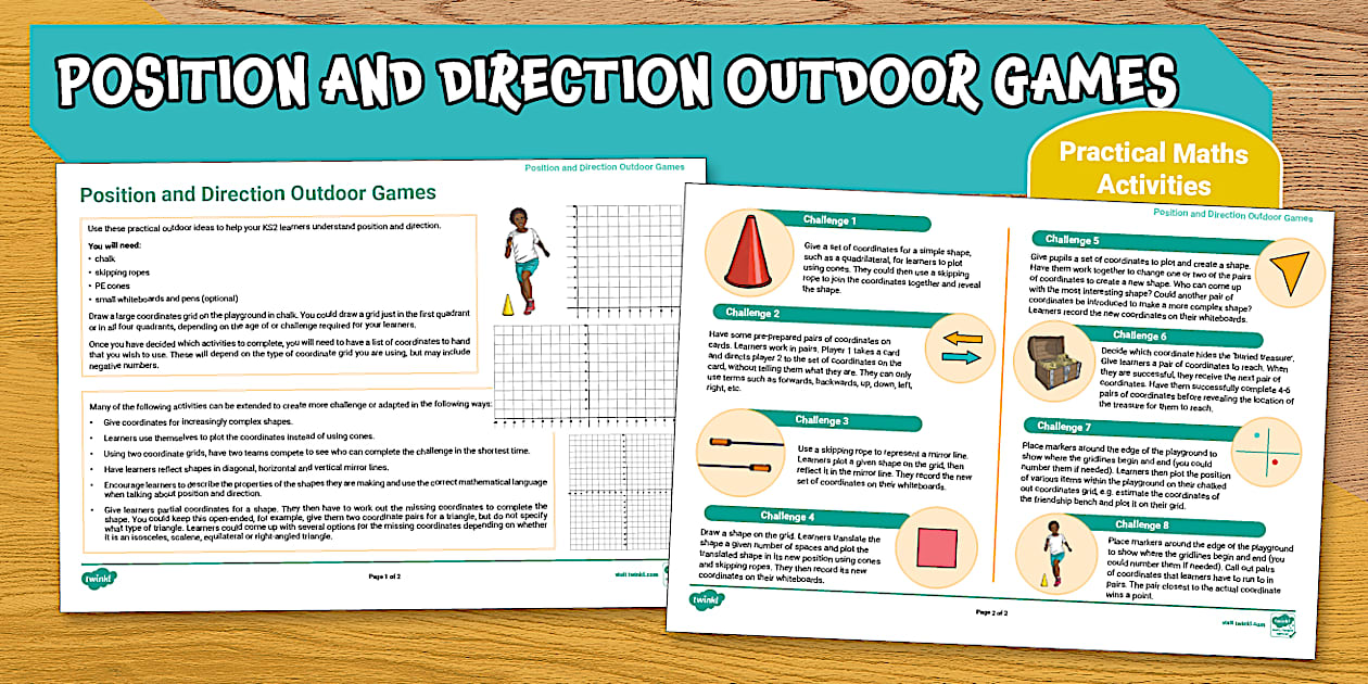 👉 Position and Direction Outdoor Games - KS2 - Twinkl