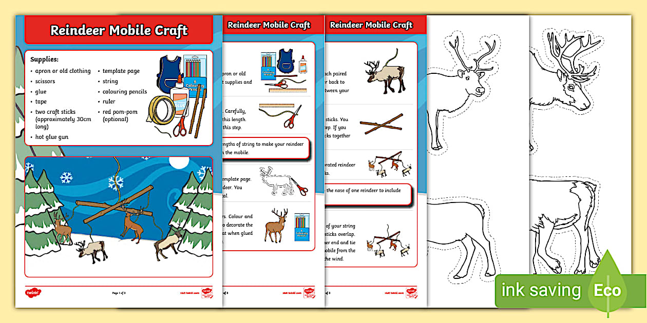Reindeer Mobile Craft