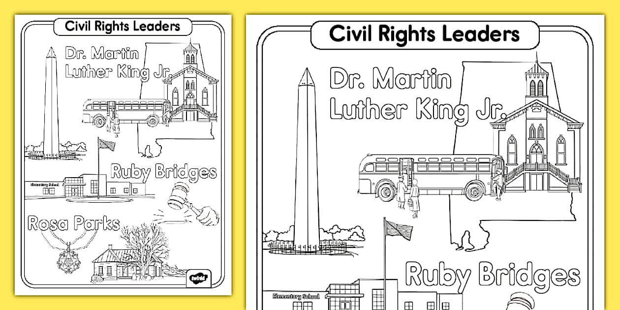 Civil Rights Coloring Pages for K2nd Grade Twinkl USA