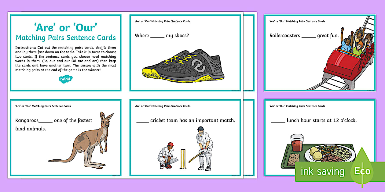 are-or-our-matching-pairs-sentence-cards-activity-twinkl