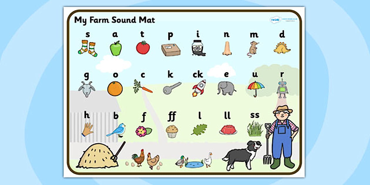 Farm Sound Block Farm Themed Phase 2 Sound Mat (Hecho por educadores)