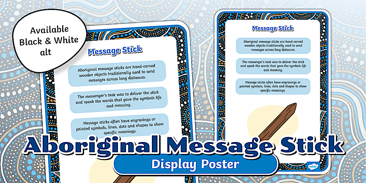 Message Stick Display Poster