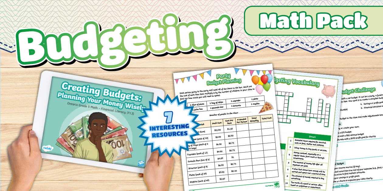 Budgeting Grade 5 Math Pack