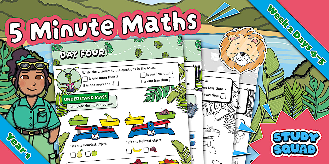 👉 Study Squad 5 Minute Maths - Year 1 Spring - Week 2 Days 4-5