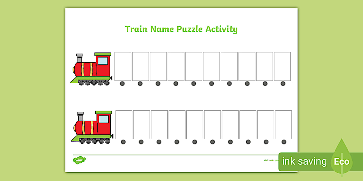 Train Name Puzzle Activity | Twinkl (teacher made) - Twinkl