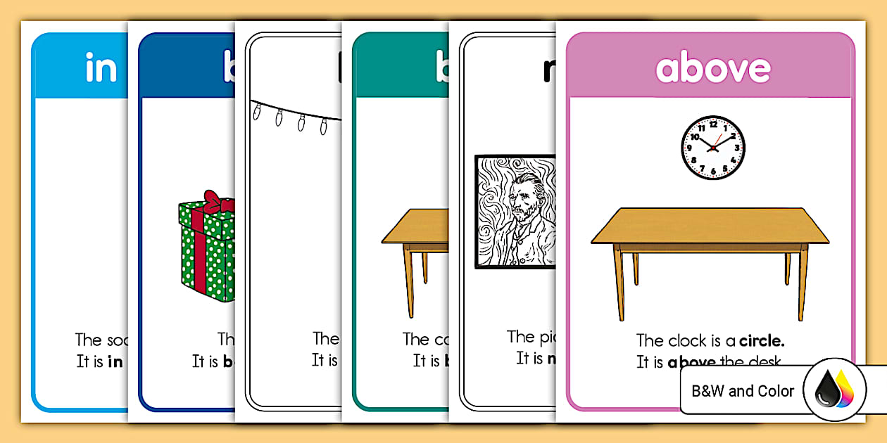 Relative Positions of Shapes Poster (teacher made) - Twinkl