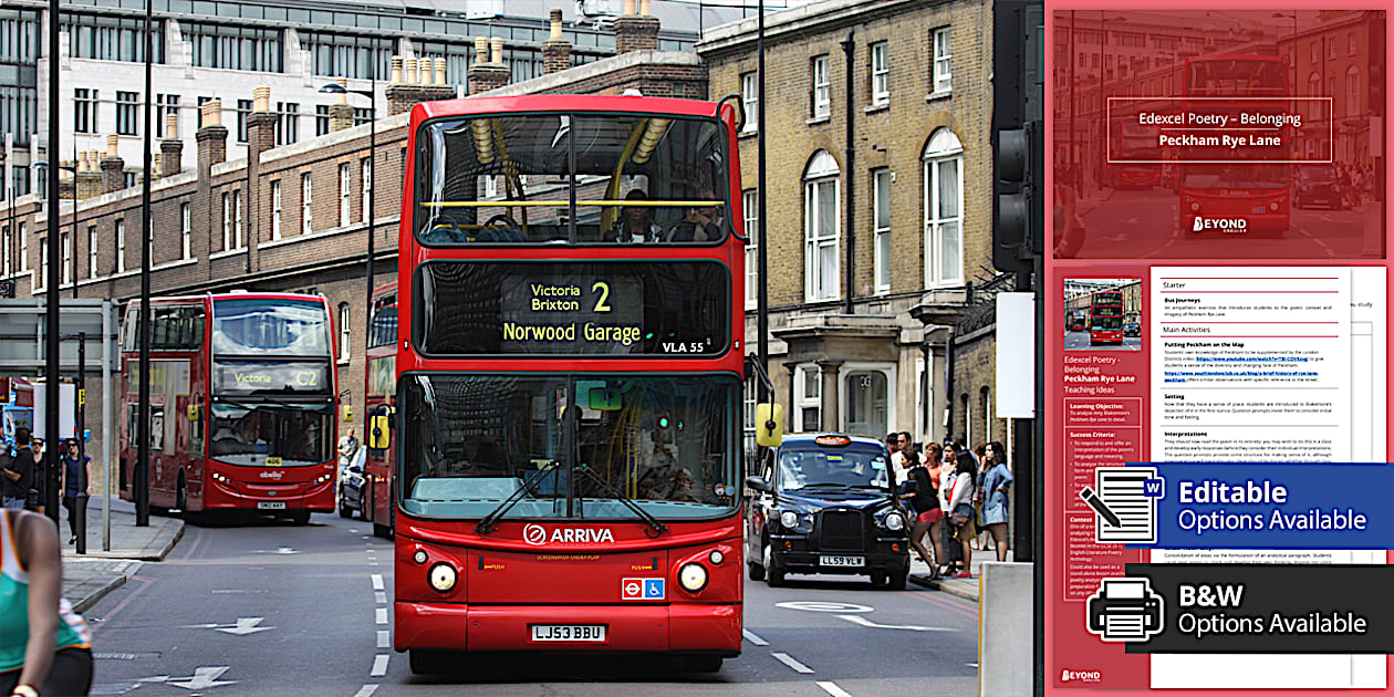 Peckham Rye Lane Poem | Edexcel GCSE Poetry | Beyond