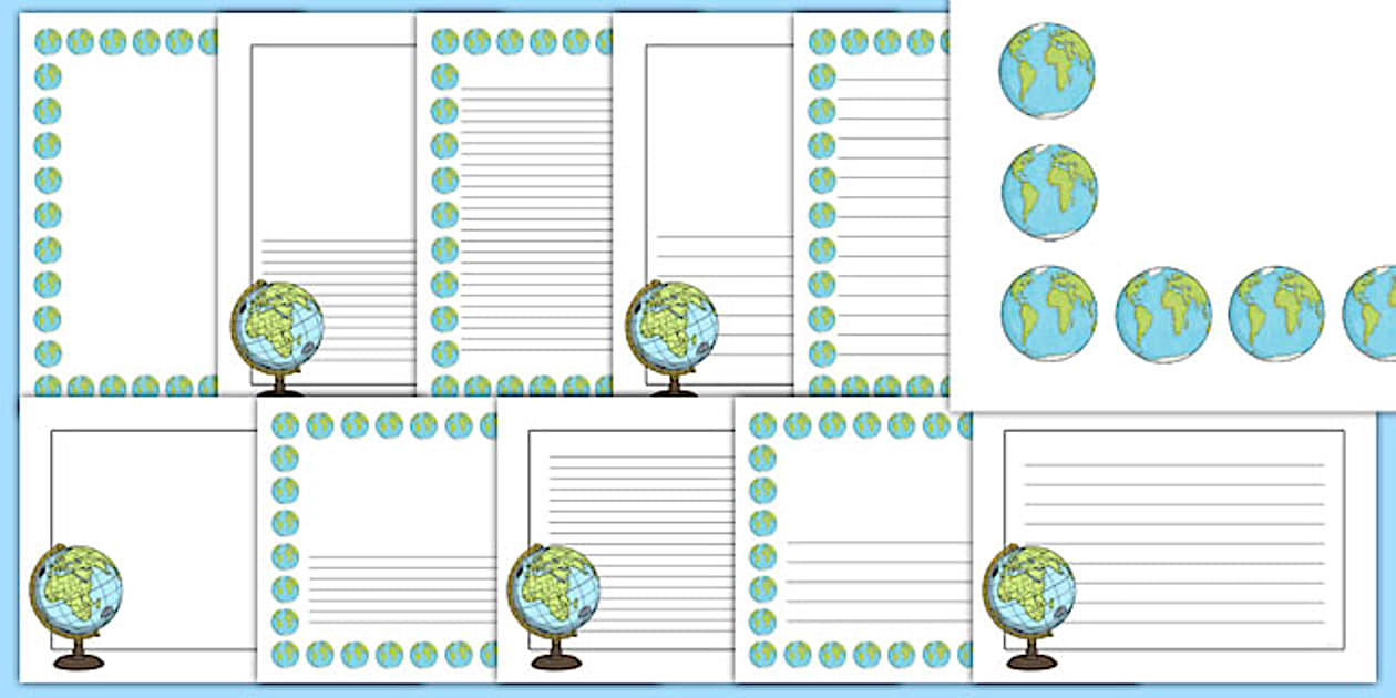 Globe Page Borders (teacher made) - Twinkl