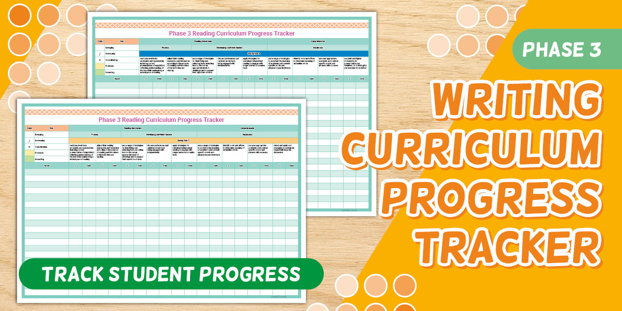 Writing Progress Tracker for English/Literacy