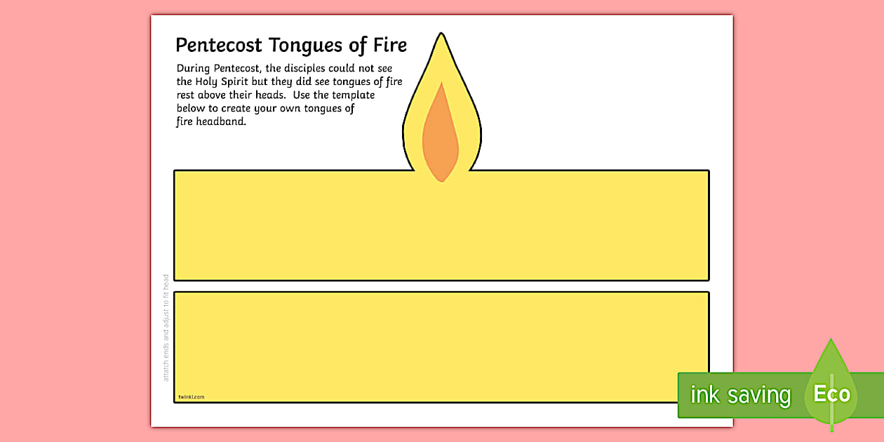 Pentecost Headbands Template | Tongues of Fire | Role-Play