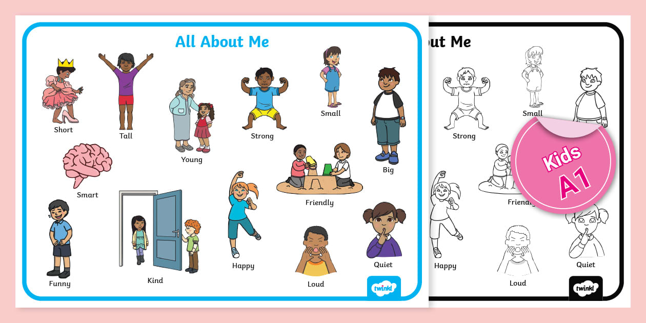 All About Me Word Mat