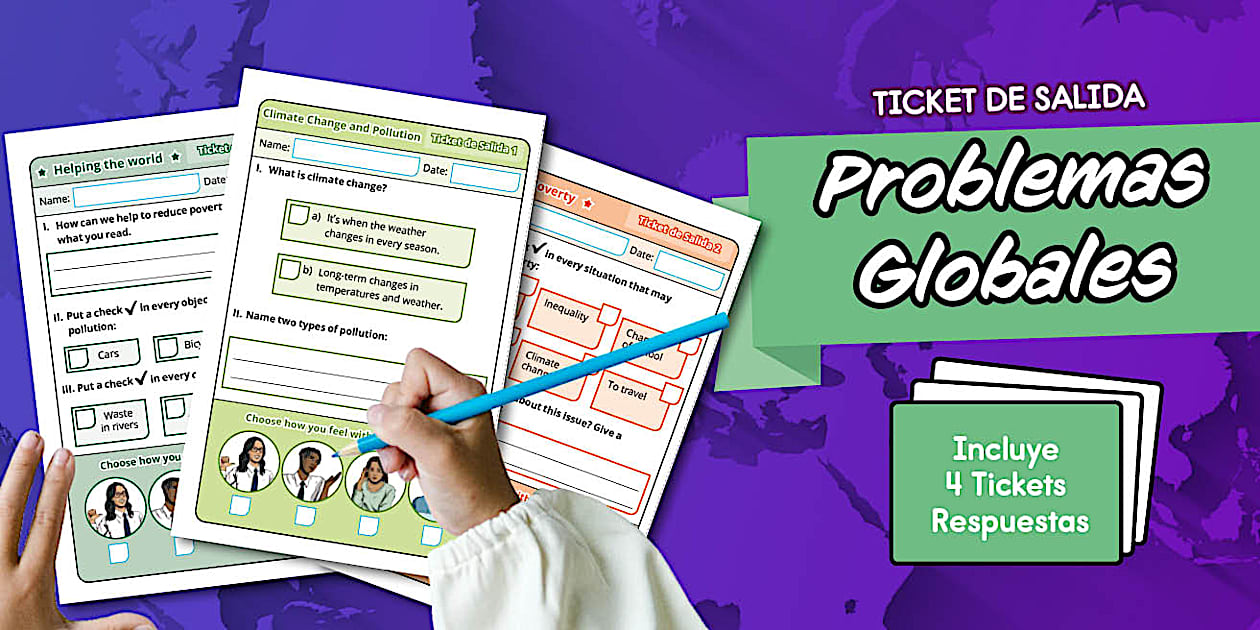 Ticket de Salida | Problemas Globales | II° Medio | Inglés
