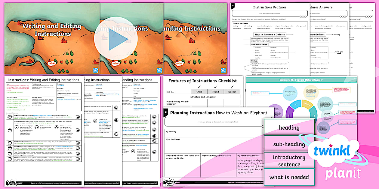 Explorers: The Firework-Maker's Daughter: Instructions Y3 Genre Unit ...
